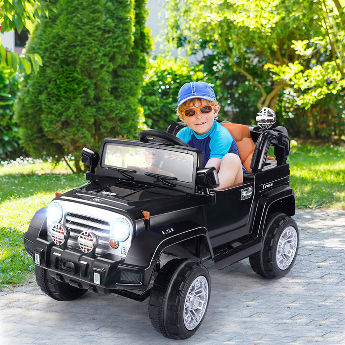 Costway 12v Mp3 Kids Ride On Truck Car Rc Remote Control W/ Led Lights Music