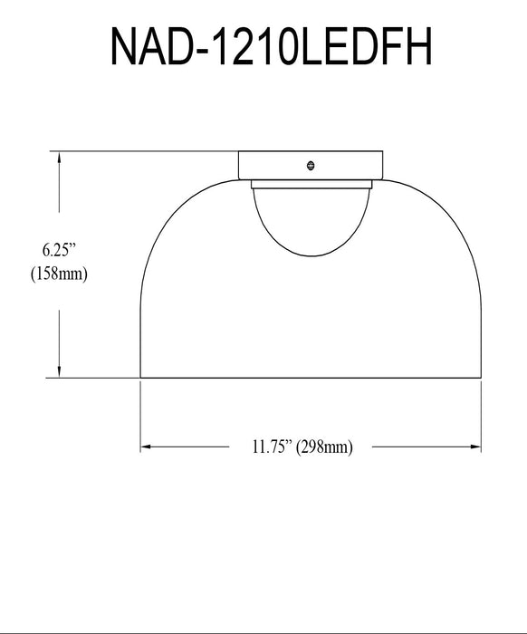 Dainolite Nadine 11.75\"dia. LED Flush Mount 10w Polished Chrome Clear Glass Lamp