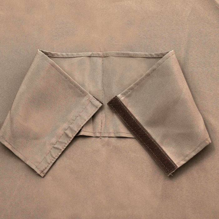 Outsunny 10' X 10' Universal Gazebo Sidewall Set With 4 Panels, Hooks/c-rings Included For Pergolas & Cabanas, Brown