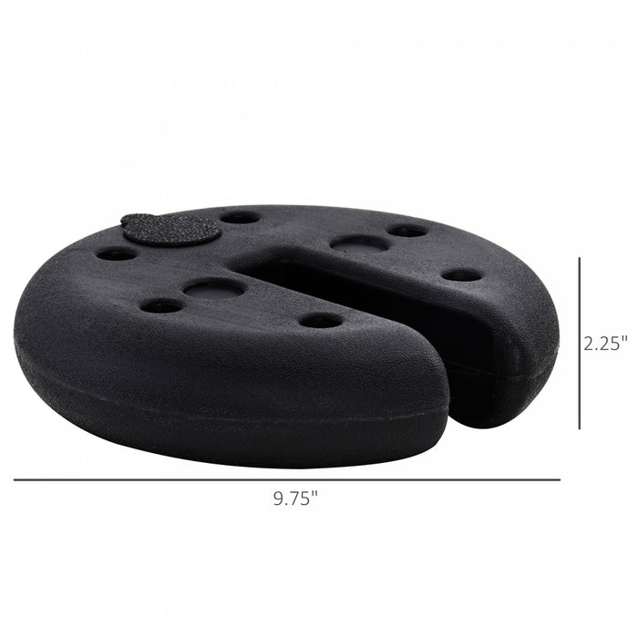 Outsunny Set Of 4 Party Tent Canopy Weight Plate Kit Gazebo Pop Up Tent Anchor Base Weights Canopy Shelter Leg Weights