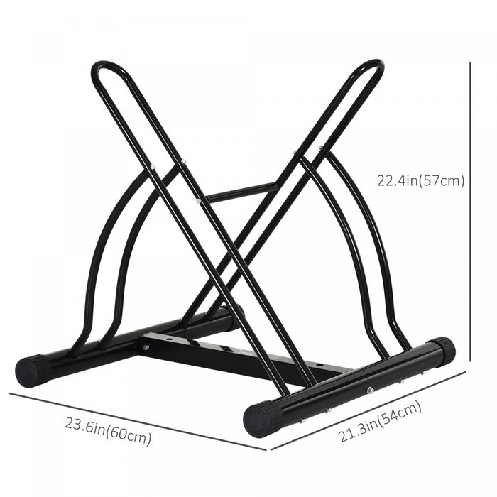 Soozier 2 Rack Bicycle Floor Stand, Bike Parking Garage
