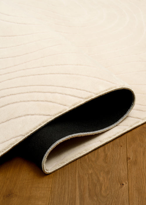 Somos Contemporary Cream Washable Rug 1'10\" x 6'0\" Indoor Area Rug