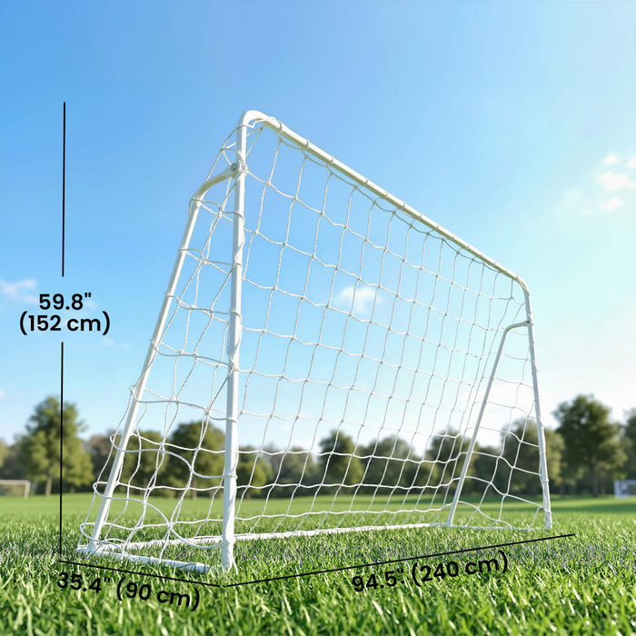 Soozier Soccer Goal, 8 x 5ft Portable Practice Soccer Net with Steel Frame