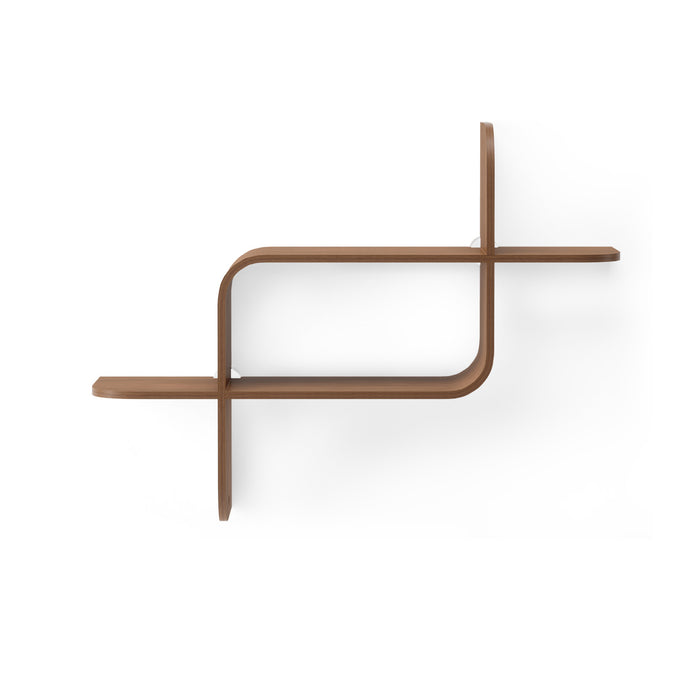 Umbra Modern Wood Montage Wall Shelf - Light Walnut