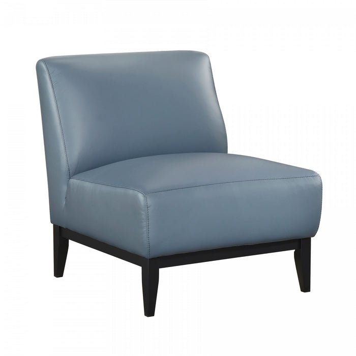 Murdock Accent Chair Blue Leather