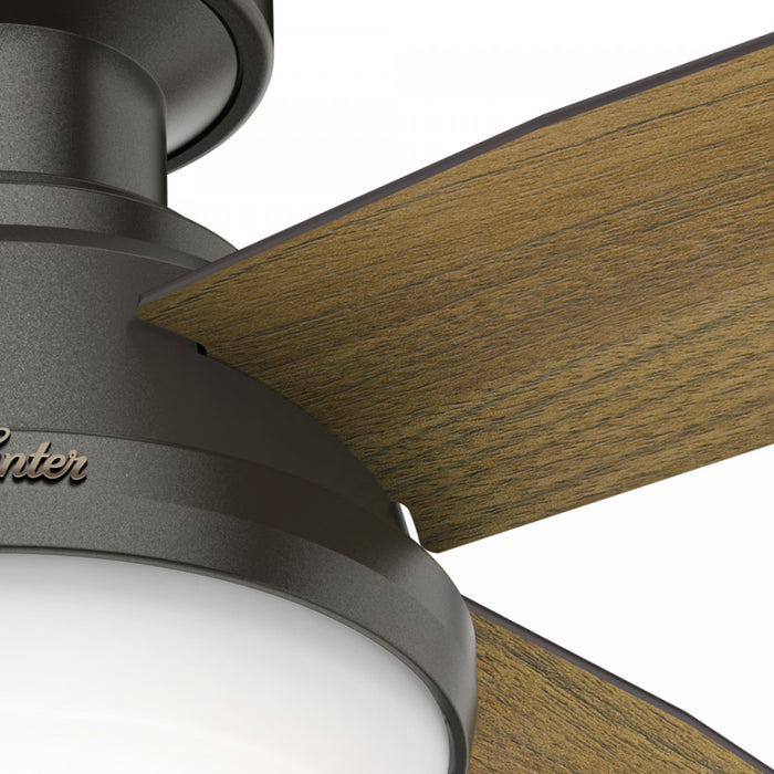 Dempsey Low Profile Ceiling Fan with Light Fixture - Bronze