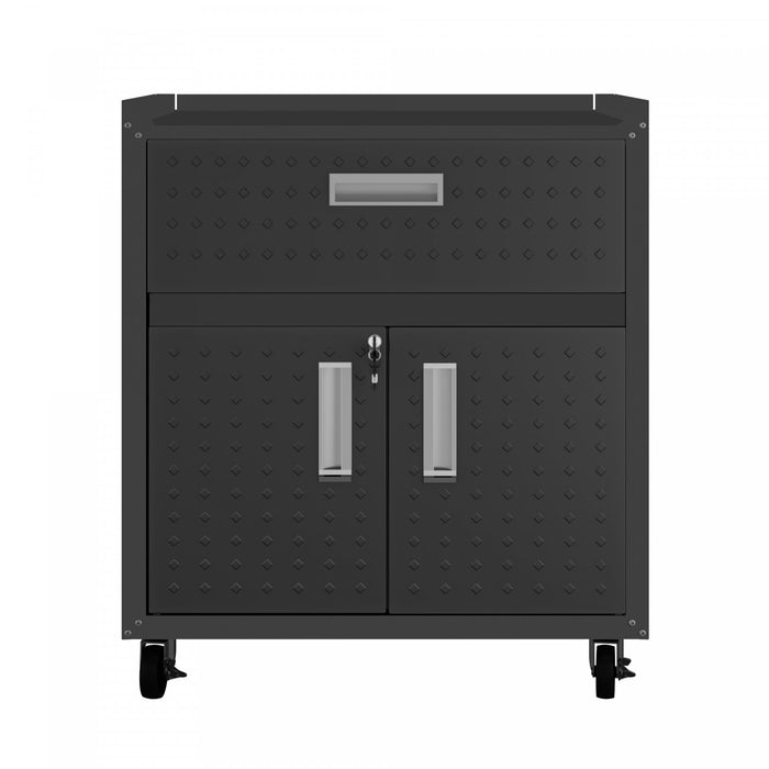 Fortress Modern 3-Piece Garage Set in Charcoal Gray Garage Storage