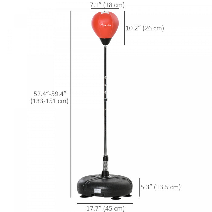 Soozier 52.4\" -59.4\" Adjustable Height Reflex Bag with Stand and Gloves