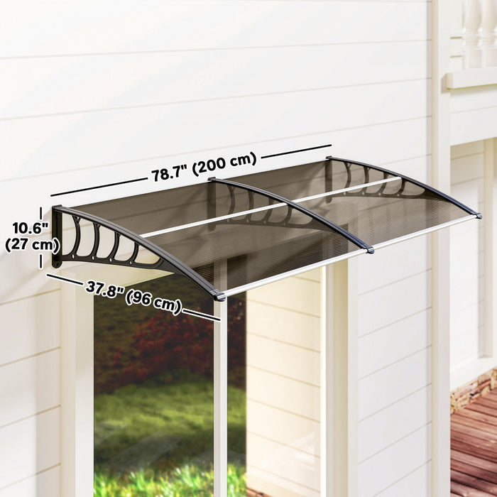 Outsunny Window Awning Door Canopy, Front Door Outdoor Patio Cover