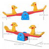 Qaba Kids Seesaw Safe Teeter Totter 2 Seats With Easy-grip Handles Indoor Outdoor Living Room Playro|Qaba Balancoire Pour Enfants Bascule De Securite 2 Sieges Avec Poignees Faciles A Saisir Interieur E