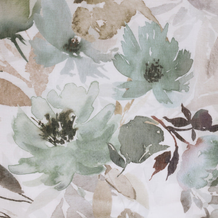 Habitat Floralie Olive Light Filtering Grommet Curtain Panel - 52 x 84