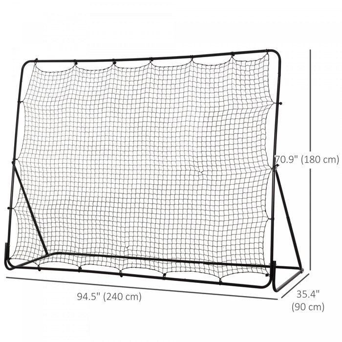 Soozier 8' X 6' Soccer Rebounder Net, Adjustable Bounce Back Net