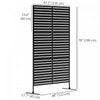 Outsunny Metal Outdoor Privacy Screen Decorative Outdoor Divider with Stand