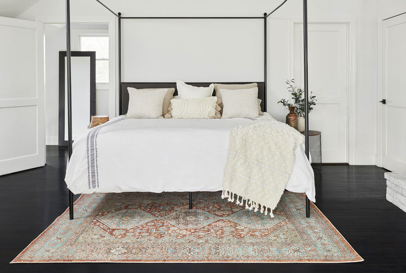 Alicia Traditional 9'3\" x 11'10\" Area Rug in Brown Indoor Area Rug