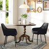 HOMCOM Dining Chairs Set of 2, Upholstered Accent Chairs with Metal Legs