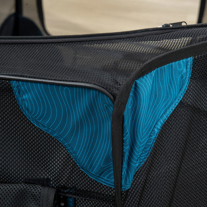 Pawhut Portable Outdoor Cat Playpen, Exercise Pen Kennel With Carrying Bag, Zippered Cover, Water-resistant Bottom, For Small Dogs, Rabbits, Guinea Pigs, Φ59\" X 39\"