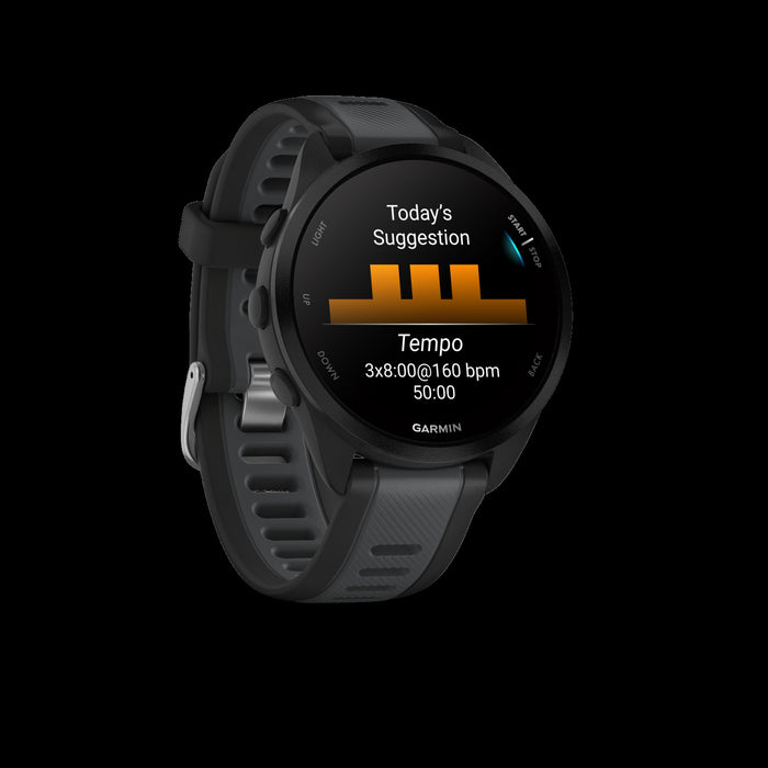 Garmin Forerunner 165 Music - Black/slate, Amoled, Gps, Music, Health Tracking, 11d Battery