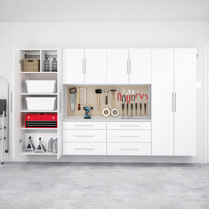 Hangups 120-inch 6-piece Garage Storage Cabinet Set I - White