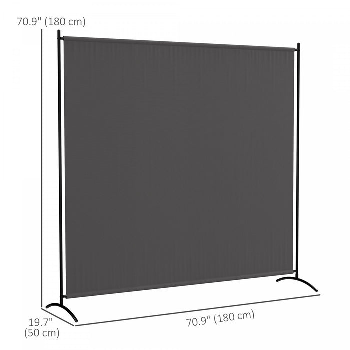 Outsunny Single Panel Privacy Screen, Uv30+ Room Divider, Dark Grey