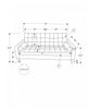 Upholstered Sofa, 75"L, Decorative Pillows, Solid Wood Legs, Black Leather-Look, Modern Sofa | Sofa Rembourre, 75"L, Coussins Decoratifs, Pieds En Bois Massif, Aspect Cuir Noir, Moderne