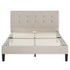 Ibidun Upholstered Platform Bed with Headboard in Beige - Full Size | Ibidun lit plateforme rembourré avec tête de lit beige - Double