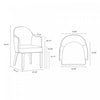Hillman Modern Wood Vegan Leather and Velvet Armchair in Sand Dining Chair | Fauteuil Hillman Moderne en Bois, Similicuir et Velours couleur Sable