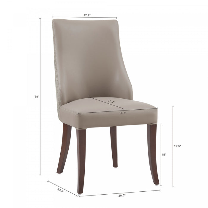 Connie Modern 6-Piece Dining Chair Set in Taupe