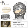 PawHut Cat Bed, Elevated Rope Weave Cat Egg Chair with Cushion, Handwoven Kitty House with Stand for Indoor Kittens, Violet