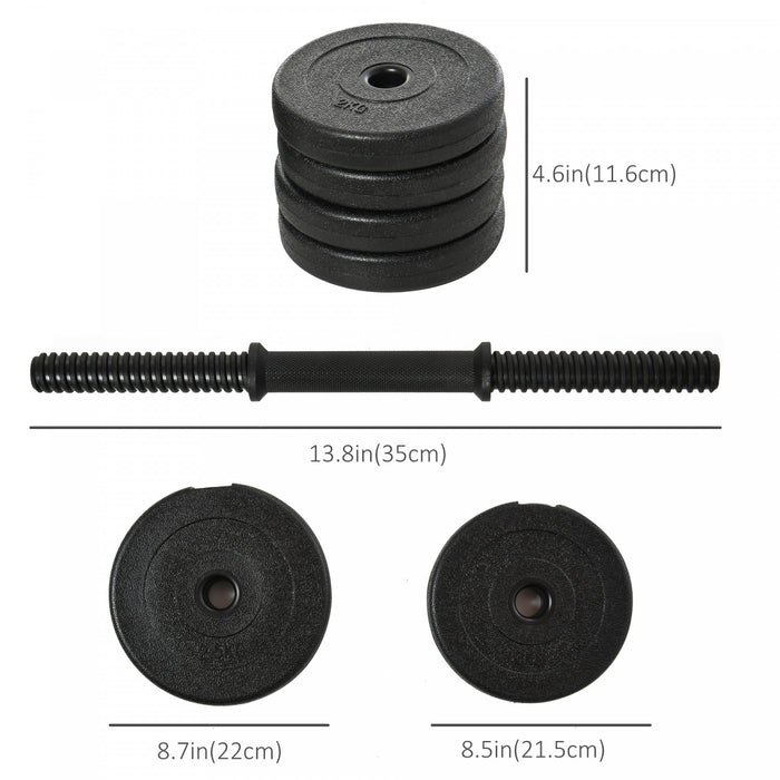 Soozier 2 x 22lbs Adjustable Dumbbell Set Pair Dumb Bell Weight Fitness
