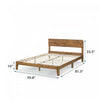 Julia Wood Platform Bed with Headboard - Queen Size | Julia lit plateforme en bois avec tête de lit - Grand