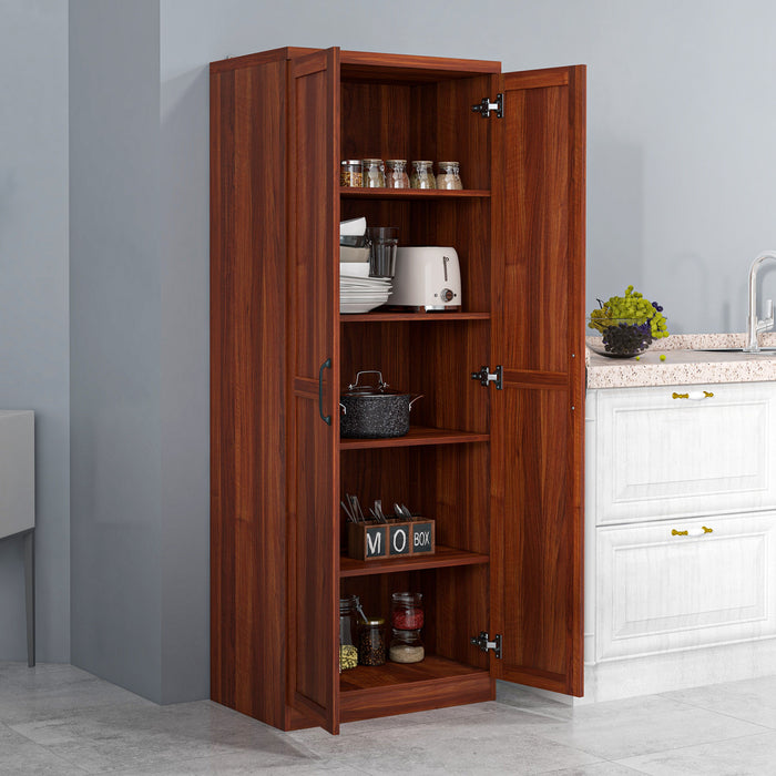 HOMCOM Kitchen Pantry Cabinet with Adjustable Shelves for Dining Room