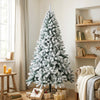 HOMCOM 6ft Flocked Christmas Tree with Hinged Design, Fir Xmas Tree