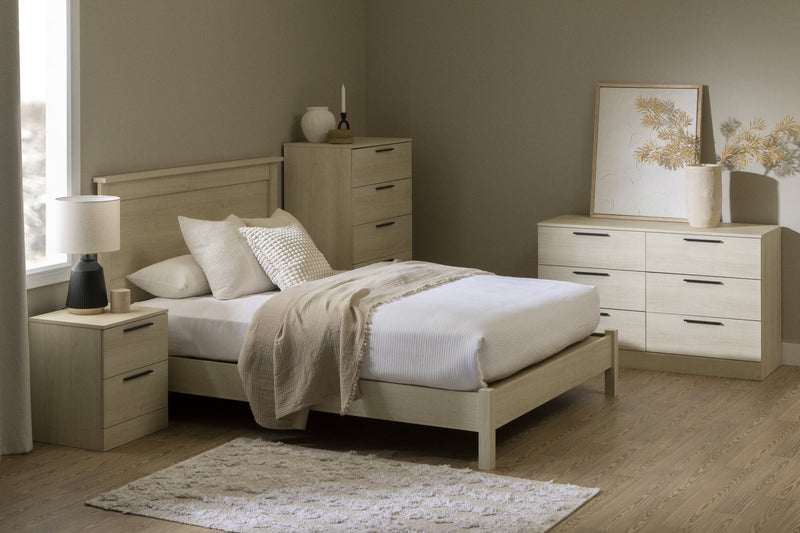 Step One Essential 2-drawer Nightstand - Bleached Oak 