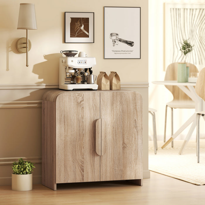 HOMCOM Sideboard Cabinet, 31.5\" Modern Buffet Cabinet with Soft-Close Door