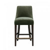 Beever Modern Chenille Wood Counter Stool in Forest Green | Tabouret de comptoir moderne en chenille Beever avec structure en bois, vert foret