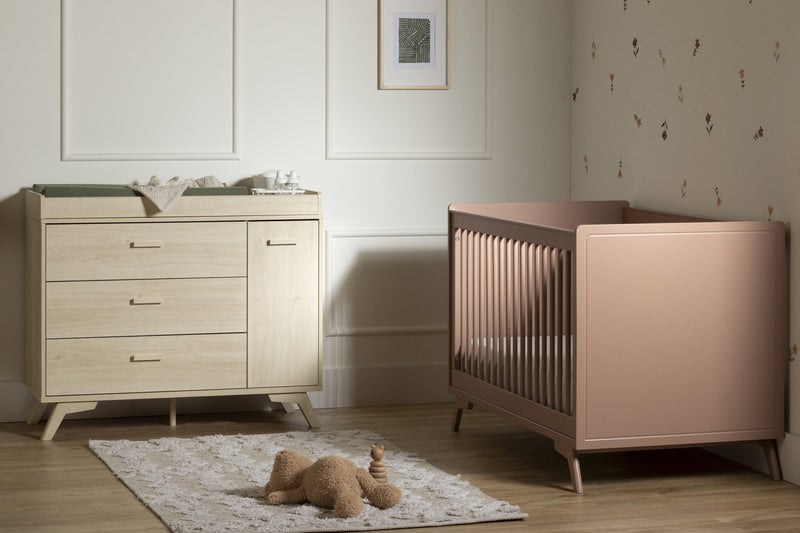 Milos 3-drawer Changing Table With Removable Changing Tray - Bleached Oak 