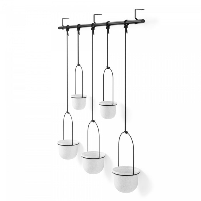Umbra White Triflora Hanging Planter - Set of 6
