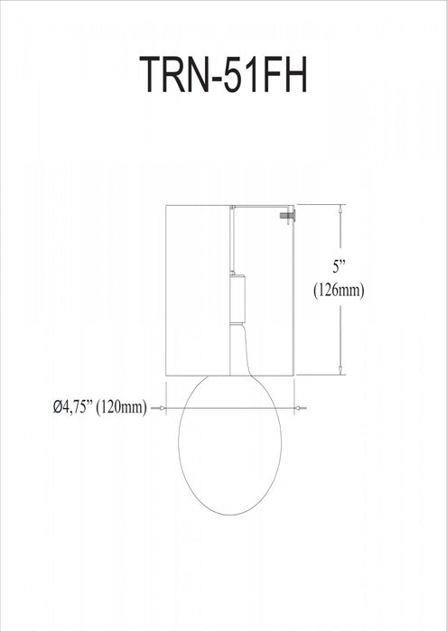 Dainolite Theron 1 Light Flush Mount Globe Aged Brass Finish Lamp