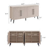 Jodie Mid-Century Modern 65" Fluted Sideboard in Whitewashed Oak Buffet | Buffet Jodie style milieu du siecle de 165 cm a rainures, chene blanchi
