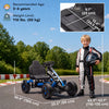 Qaba Kids Pedal Go Kart, Ride on Toy with Automatic Clutch, Brake, Non-Slip EVA Tires, Pedal Car for Boys Girls 3-6 Years, Blue