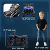 Qaba Kids ATV 4 Wheeler, 6V Battery Powered Electric Ride on Car with Music and LED Headlights for Ages 37-72 Months Boys and Girls, Blue