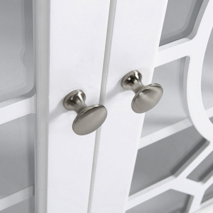 HOMCOM Sideboard Display Cabinet with 2 Glass Doors Adjustable Shelves