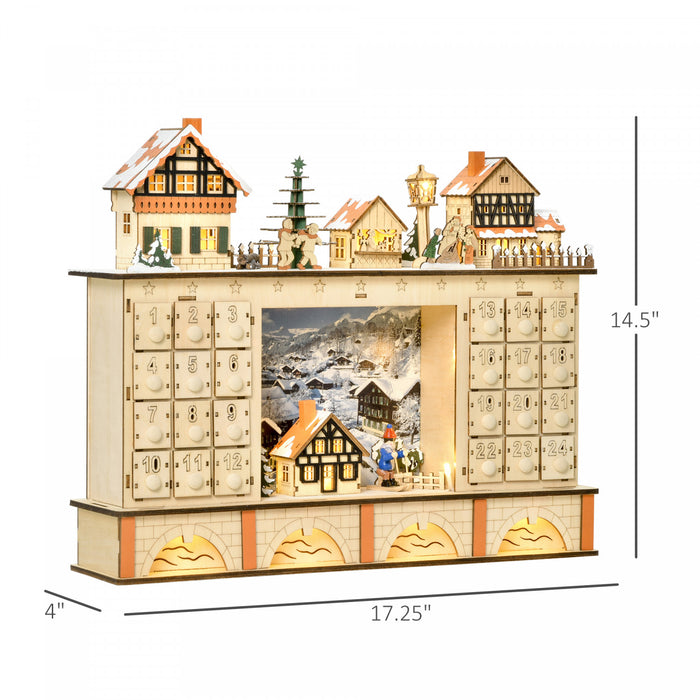 Homcom 17\"christmas Advent Calendar