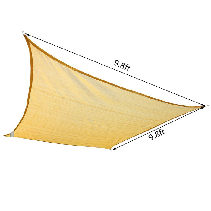 Outsunny 10ft X10ft Square Canopy Sun Sail Shade Garden Cover Uv Protector Outdoor Patio Lawn Shelter With Carrying Bag Sand