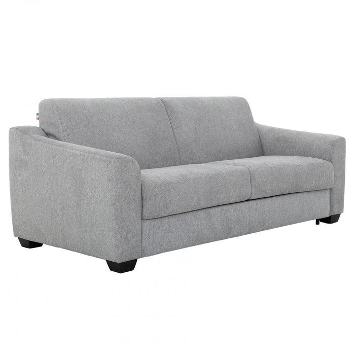 Luca 78 in. Fabric Euro Sofa Bed with Memory Foam Mattress - Grey