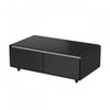 Forno Evoluto Tavolo 51" Black Smart Coffee Table – Dual Refrigerator Drawers-FCTFR7006-51BLK | Table basse intelligente Evoluto Tavolo noire 51 po – Doubles tiroirs refrigeres-FCTFR7006-51BLK