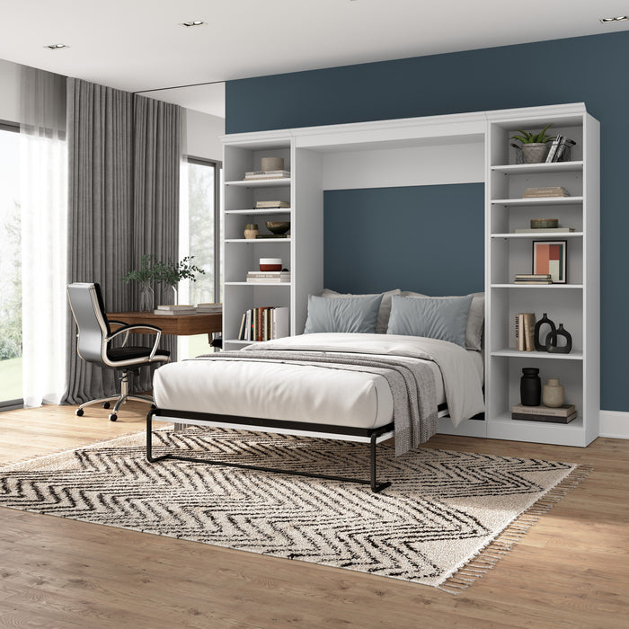 Bestar Versatile Full Murphy Bed Closet Organizers (109 W) - White