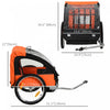 Aosom 2-seat Child Bike Trailer For Kids With A Strong Steel Frame, 5-point Safety Harnesses, & Comf|Aosom Remorque Velo 2 Places Pour Enfants Avec Cadre En Acier Solide, Harnais De Securite 5 Points E