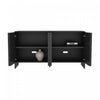 Novara Contemporary 60" Sideboard in Black (4-Door) | Buffet contemporain Novara 60" en noir (4 portes)