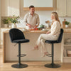 HOMCOM Bar Stools Set of 2, Swivel Counter Height Barstools, Black